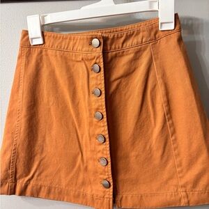 Forever 21 Tan  Button-Front mini Skirt size small